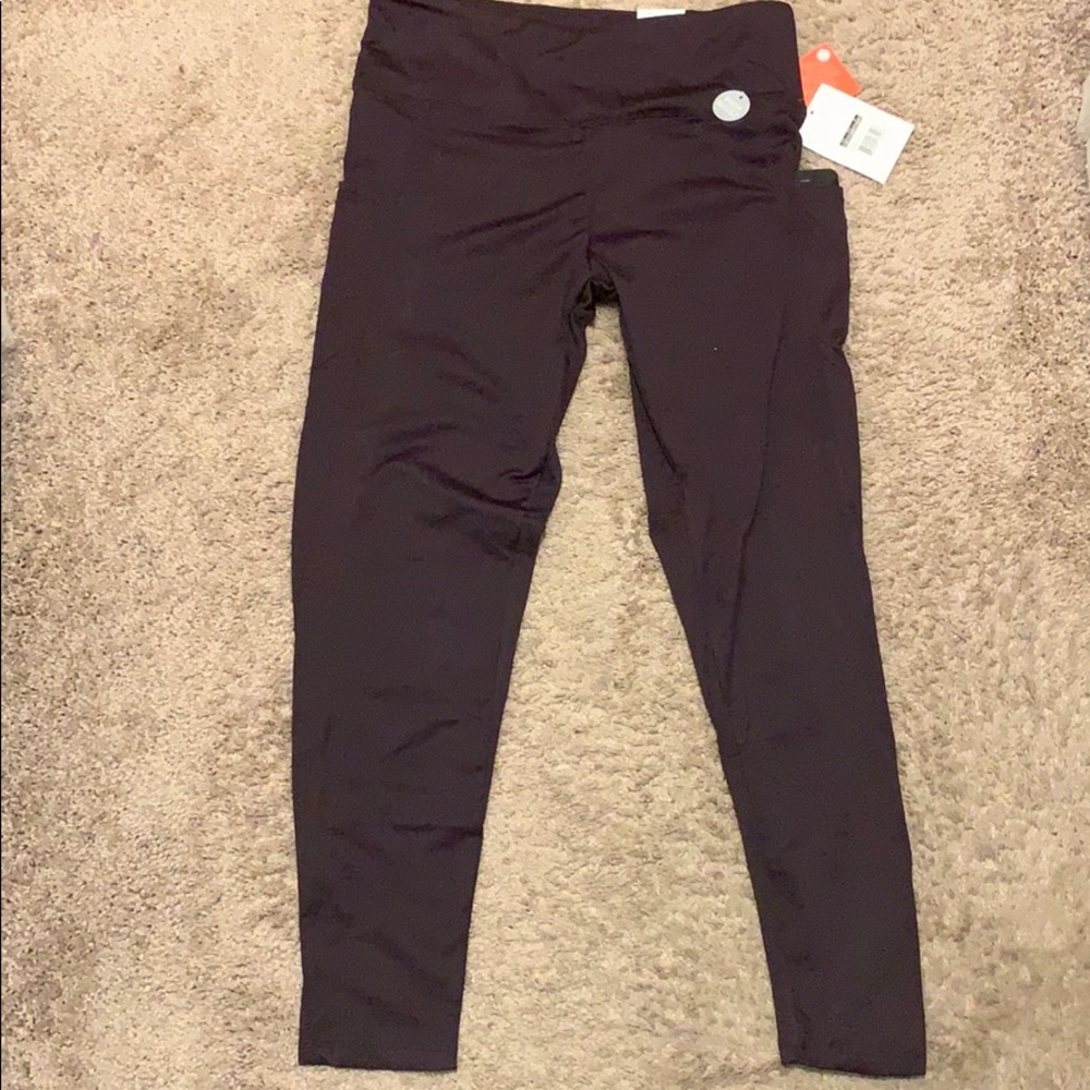 Fleece lined workout leggings w/ pockets